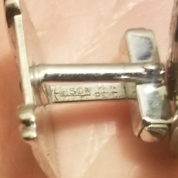 vintage signed Anson tie clip and matching cufflinks - Picture 4 of 4